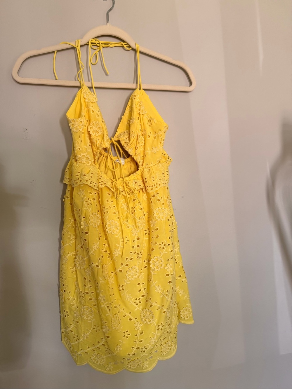 For Love And Lemons Sunny Yellow Eyelet Dress